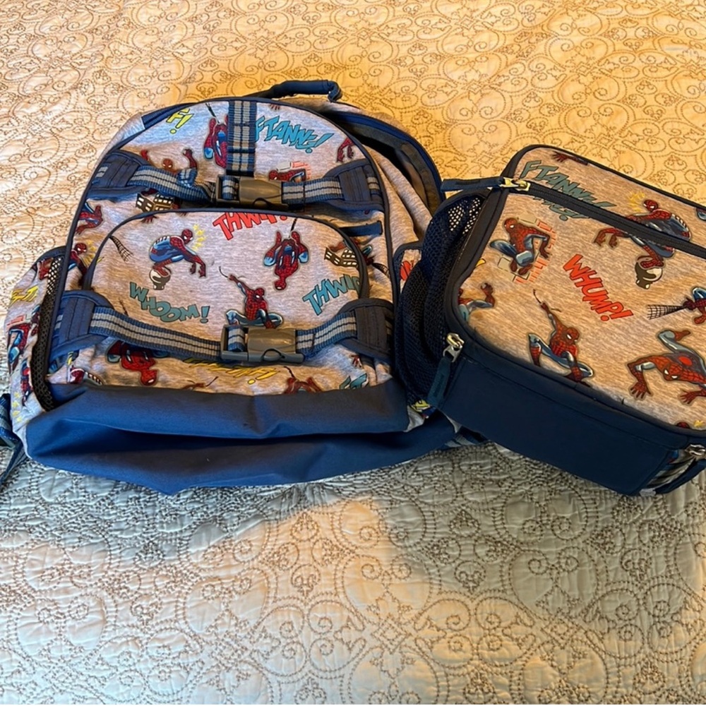 PB Kids Mackenzie Marvel Spiderman GLOW-in-the-Dark Backpack & Lunch Bundle